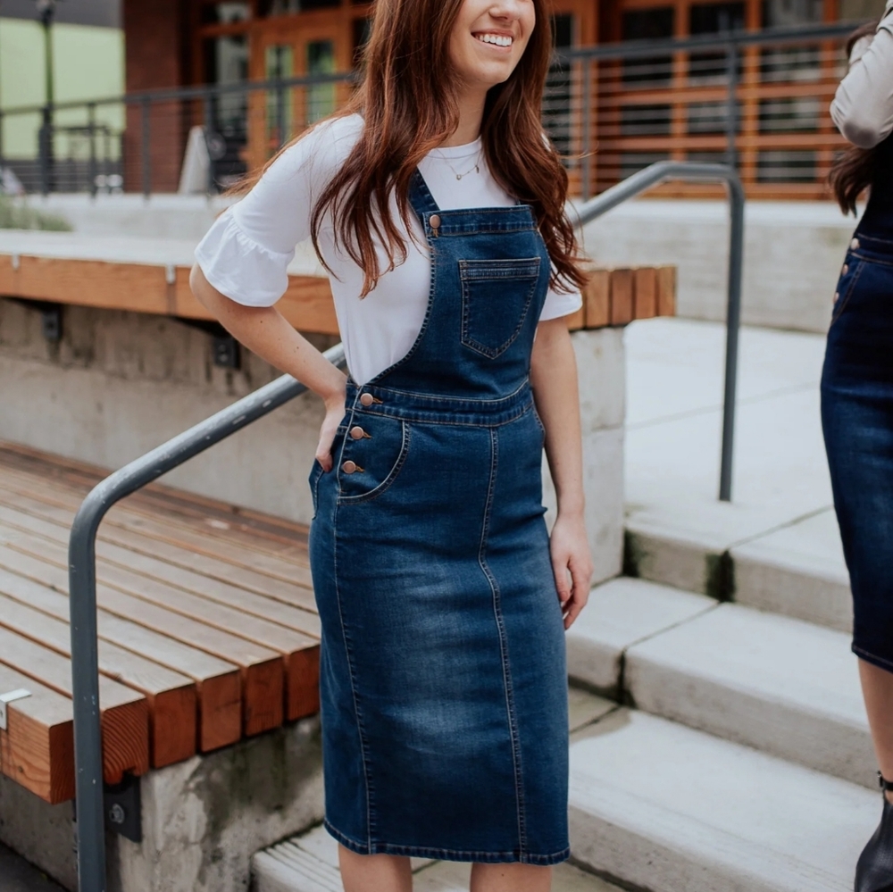{{Lace & Lilac boutique}} Esther denim overall dress